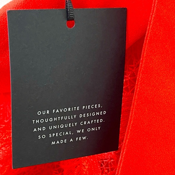 Banana Republic Womens Dress Size 14 New with Tags Floral Design in Red-Orange - Picture 6 of 8